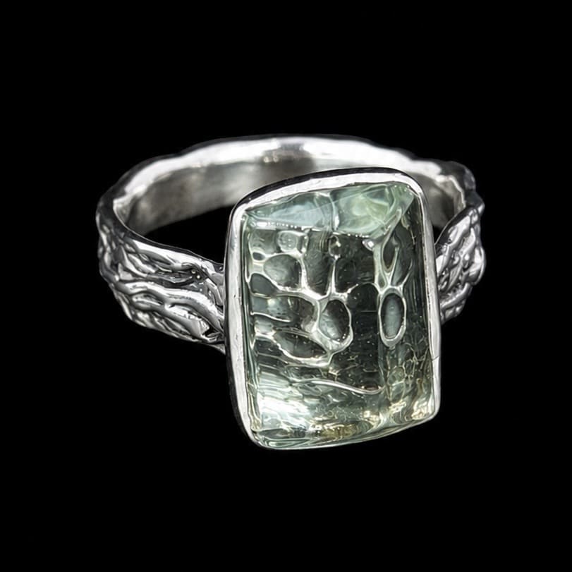 Specimen aquamarine ring