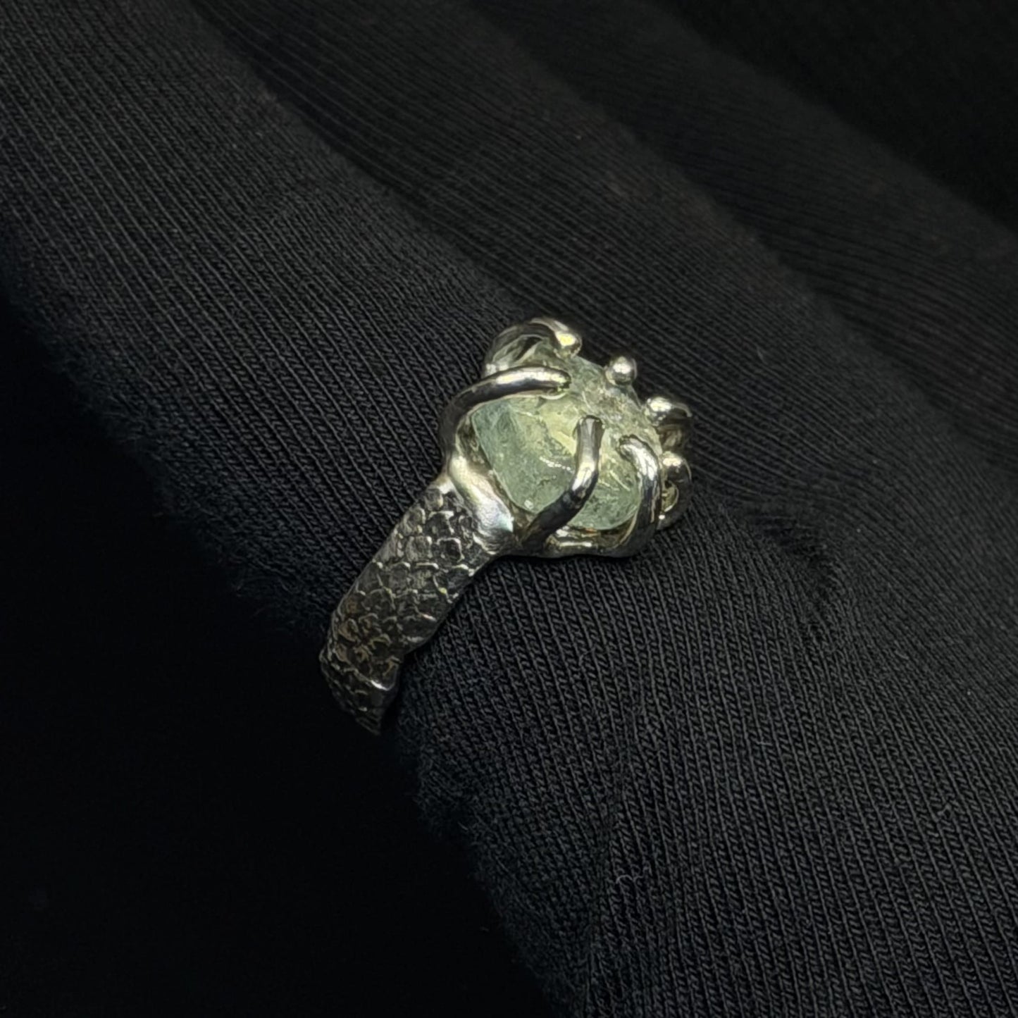 Lizard aquamarine ring