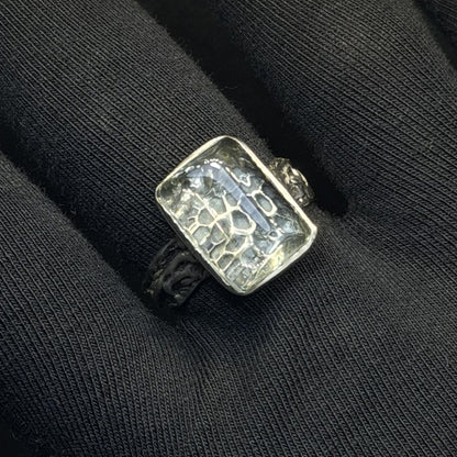 Specimen aquamarine ring
