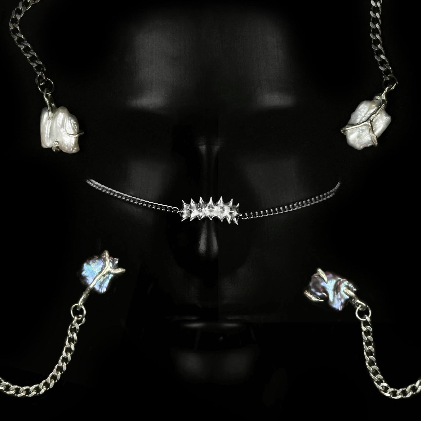 Spikes facechain