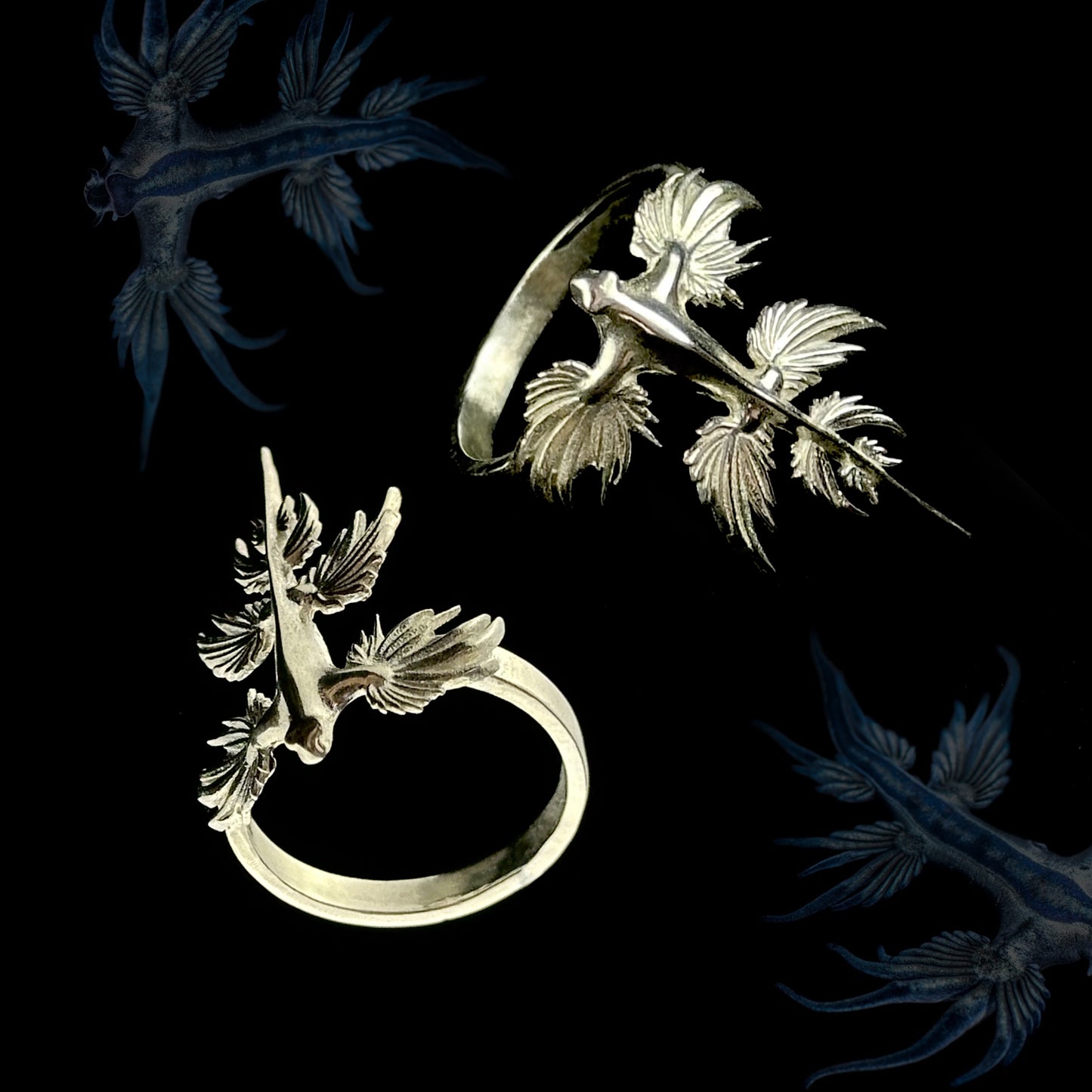 Blue dragon ring
