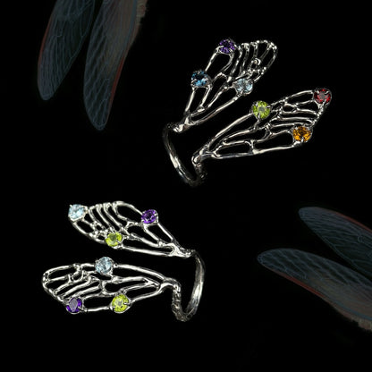 Crystal wings ring