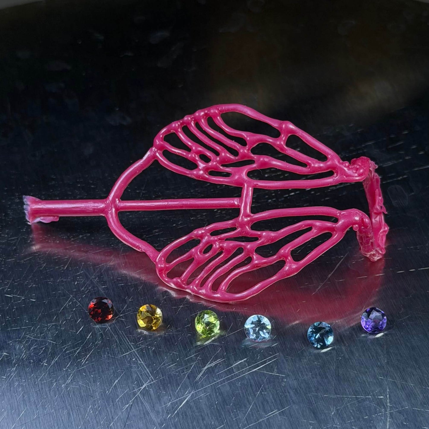 Crystal wings ring