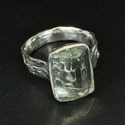 Specimen aquamarine ring
