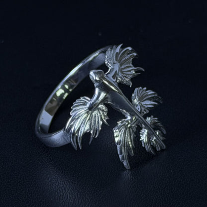 Blue dragon ring